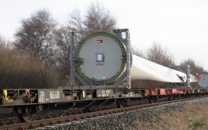 Gütertransport von Windrad-Rotorblättern