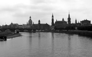 Dresden: CANALETTO BLICK IN SCHWARZ-WEISS