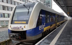 Erixx in Richtung Bad Harzburg beim Zwischenstopp am Bahnhof